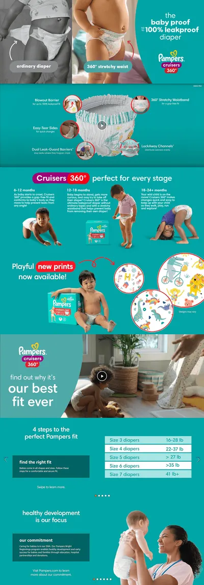 Premium A+ Content for Amazon.com: Pampers Diapers