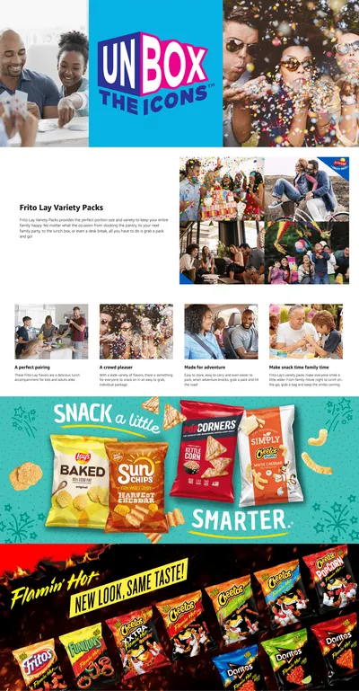 Premium A+ Content for Amazon.com : Frito Lay Ultimate Snack Care Package