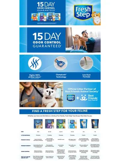 Premium A+ Content for Amazon.com : Fresh Step Clumping Cat Litter