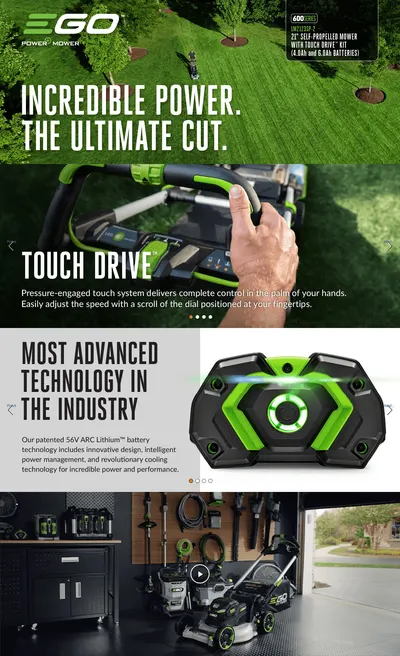 Premium A+ Content for Amazon.com: EGO POWER+ Electic Lawn Mower