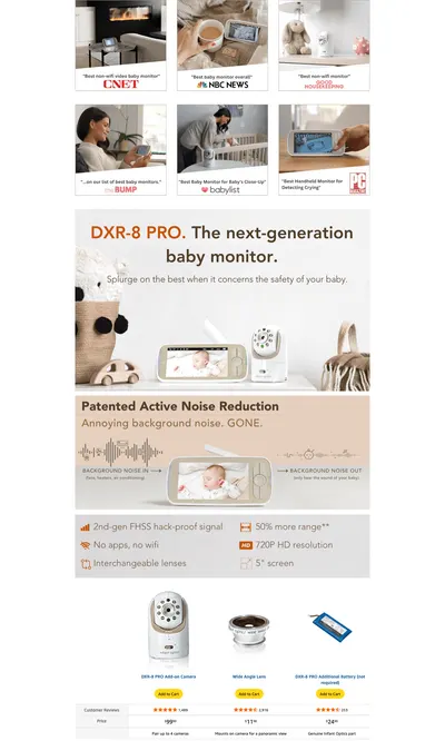 Premium A+ Content for Amazon.com: Infant Optics DXR-8 PRO Video Baby Monitor