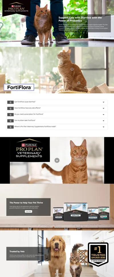 Premium A+ Content for Amazon.com : Purina Pro Plan Veterinary Supplements FortiFlora Cat Probiotic Supplement…