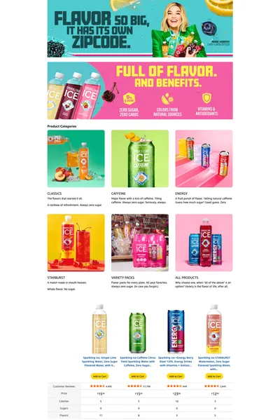 Premium A+ Content for Amazon.com: Sparkling Ice Purple Variety Pack