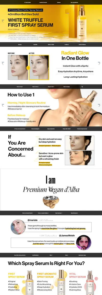 Premium A+ Content for Amazon.com: d'alba Piedmont Italian White Truffle First Spray Serum