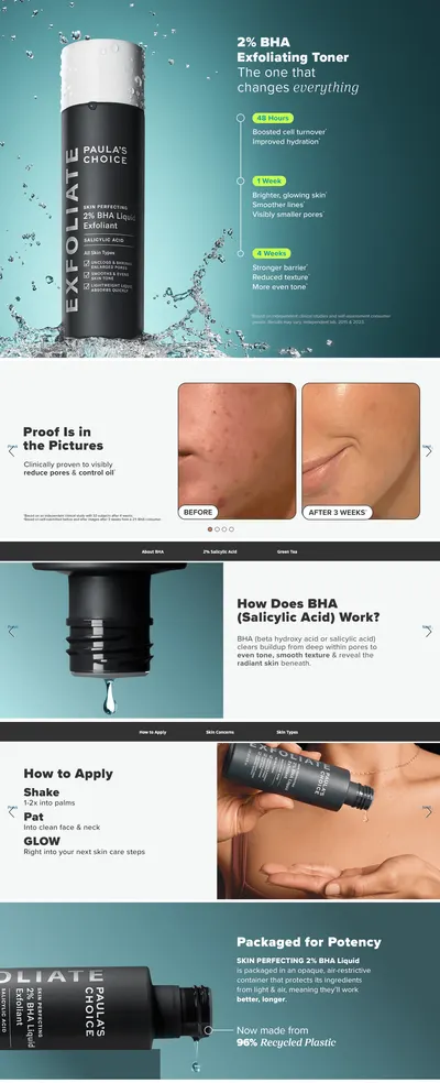 Premium A+ Content for Amazon.com: Paulas Choice-SKIN PERFECTING 2% BHA Liquid Salicylic Acid Exfoliant-Facial…