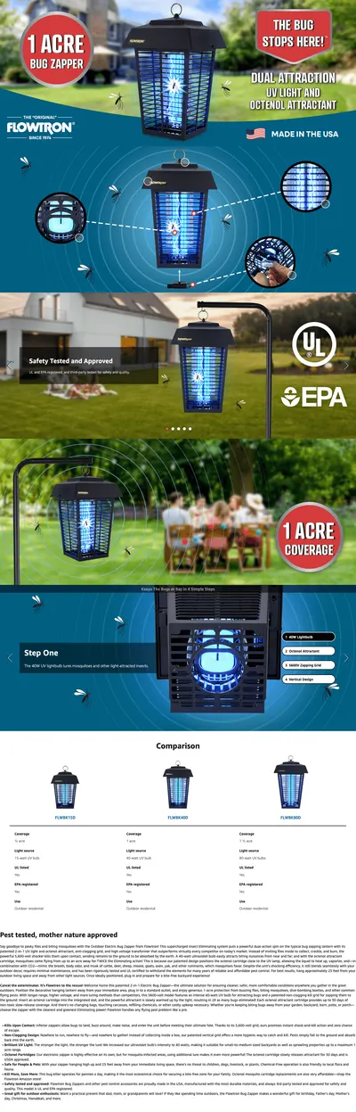 Premium A+ Content for Amazon.com : Flowtron Bug Zapper