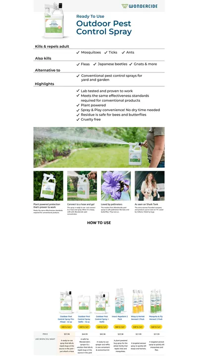 Premium A+ Content for Amazon.com: Wondercide