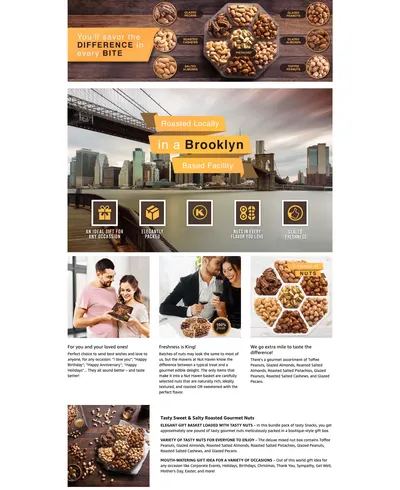 Premium A+ Content for Amazon.com : Fathers Day Nuts Gift Basket