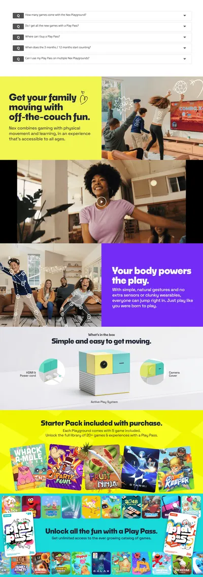 Premium A+ Content for Amazon.com: Nex Playground