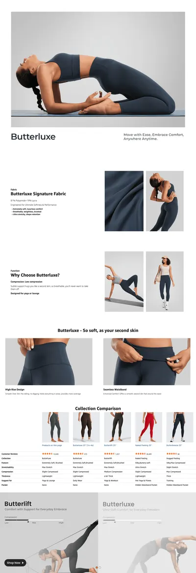 Premium A+ Content for Amazon.com: CRZ YOGA Butterluxe High Waisted Lounge Legging 25"