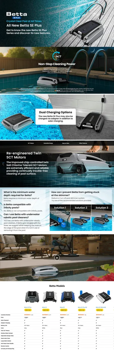 Premium A+ Content for Amazon.com : Betta SE Plus