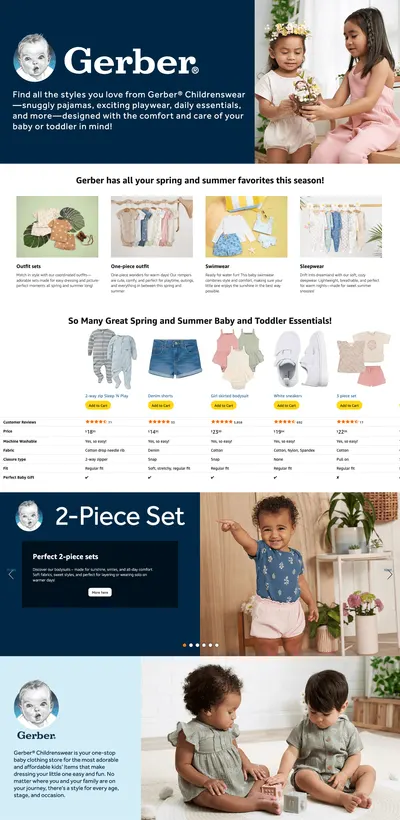 Premium A+ Content for Amazon.com: Gerber Baby 8-Pack Short Sleeve Onesies Bodysuits