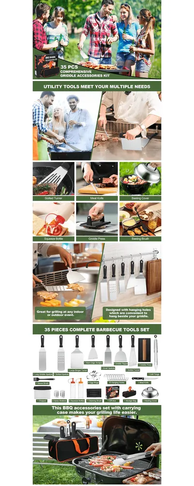 Premium A+ Content for Amazon.com : 35PCS Griddle Accessories Kit
