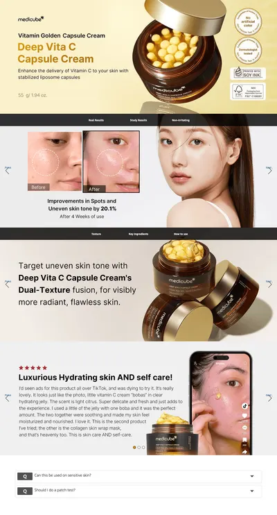 Premium A+ Content for Amazon.com: medicube Deep Vitamin C Golden Capsule Face Moisturizer