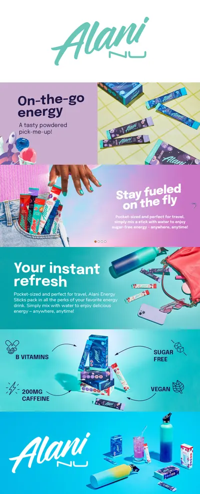 Premium A+ Content for Amazon.com : Alani Nu BREEZEBERRY Energy Sticks