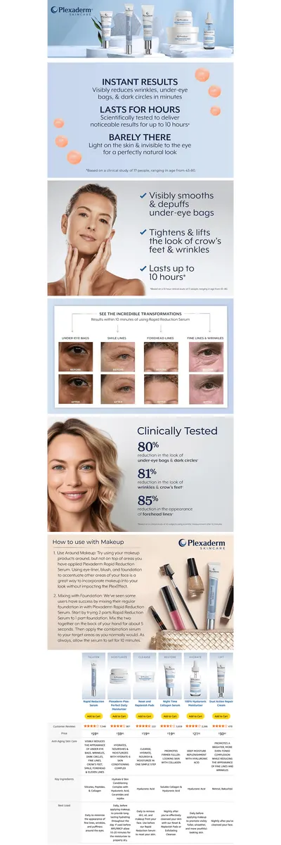 Premium A+ Content for Amazon.com: Plexaderm Rapid Reduction Eye Serum