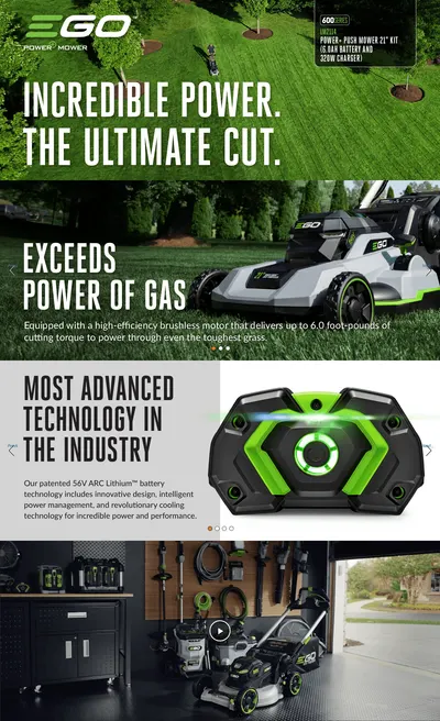 Premium A+ Content for Amazon.com: EGO POWER+ Electric Lawn Mower