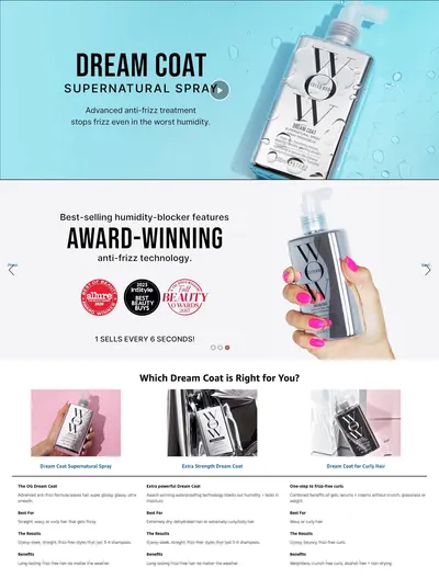 Premium A+ Content for Amazon.com: COLOR WOW Dream Coat Supernatural Spray