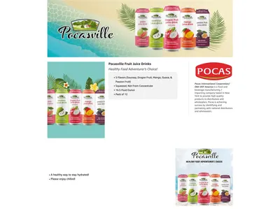 Premium A+ Content for Amazon.com : Pocasville Fruit Juices 16.5 Fluid Ounce (Pack of 12) (Dragon Fruit) :…