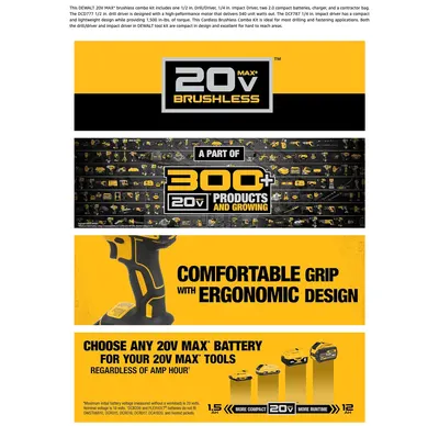 Premium A+ Content for DEWALT 20V MAX Cordless Drill