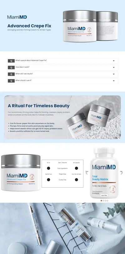 Premium A+ Content for Amazon.com: Miami MD Advanced Crepe Fix