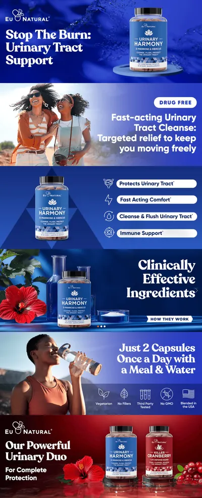 Premium A+ Content for Amazon.com: Urinary Harmony D-Mannose Supplement