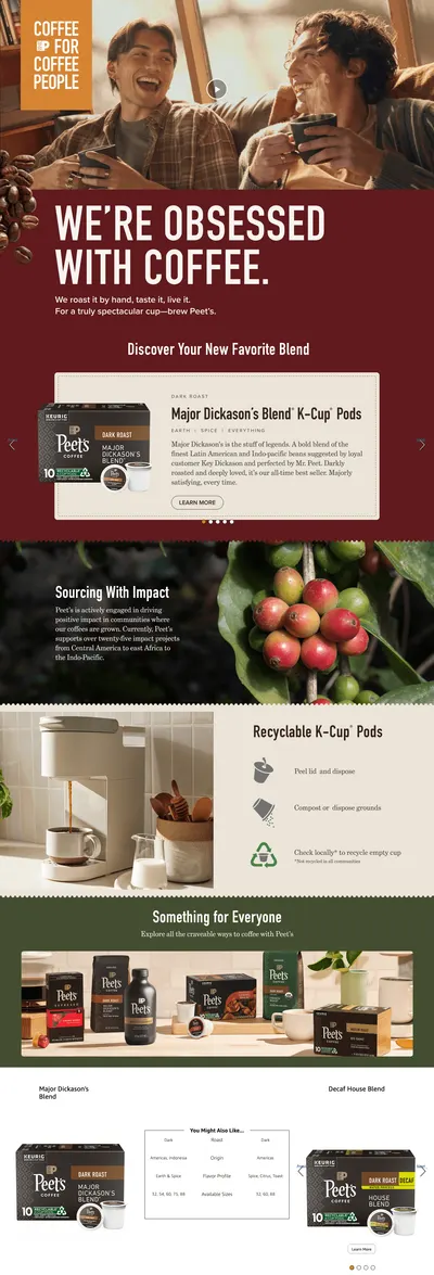 Premium A+ Content for Amazon.com: Peet's Coffee