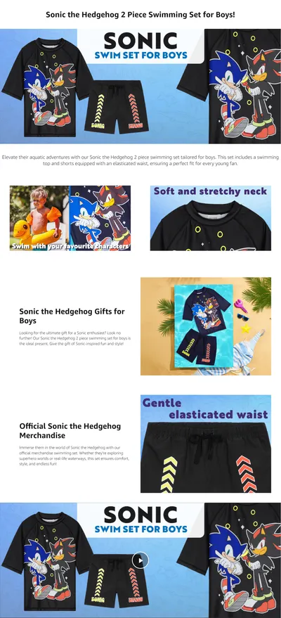Premium A+ Content for Get Trend Swimsuit Set for Boys Teenagers 2 Pcs with Swimming Trunks & Boys Rash Vest…