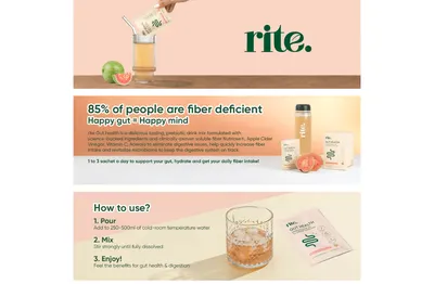 Premium A+ Content for Gut Health Prebiotic Fibre Drink mix
