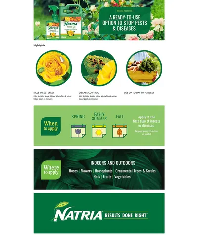 Premium A+ Content for Amazon.com: NATRIA Neem Oil Spray for Plants
