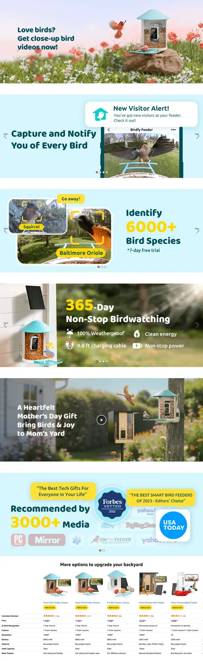 Premium A+ Content for Amazon.com : NETVUE by Birdfy Smart Feeder with Camera