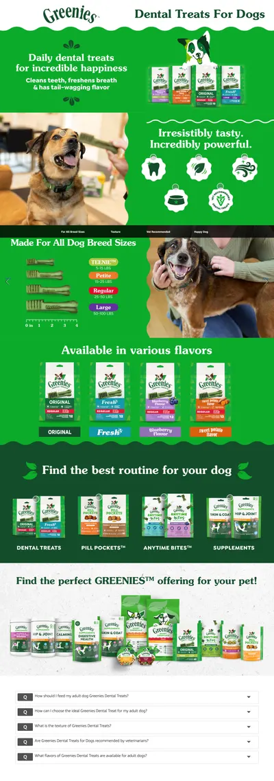 Premium A+ Content for Amazon.com : Greenies Original Large Dental Dog Treats