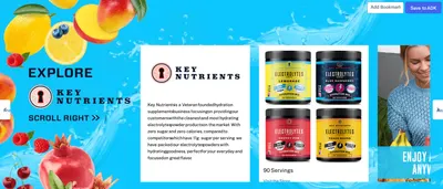 Brand Story for Amazon.com: KEY NUTRIENTS Multivitamin Electrolytes Powder No Sugar