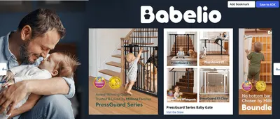 Brand Story for Amazon.com: Babelio 26-43" No Bottom Bar Baby Gate for Babies