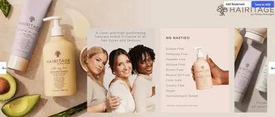 Brand Story for Amazon.com: Hairitage Hydrating Jojoba Oil Curl Cream for Curly Hair