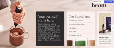 Brand Story for Amazon.com: Beam Creatine Monohydrate Powder