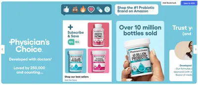 Brand Story for Amazon.com: Physician's Choice Probiotics 60 Billion CFU
