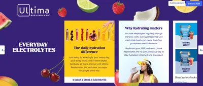 Brand Story for Amazon.com: Ultima Replenisher Daily Electrolyte Powder Drink Mix