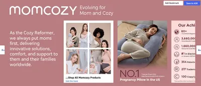 Brand Story for Amazon.com: Momcozy Pregnancy Pillows with Cooling Cover