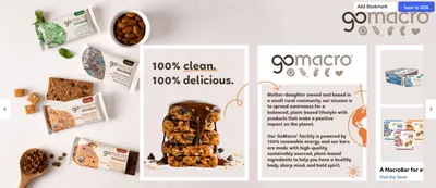 Brand Story for Amazon.com : GoMacro MacroBar Organic Vegan Protein Bars