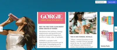 Brand Story for Amazon.com : GORGIE Sugar Free Natural Energy Drinks