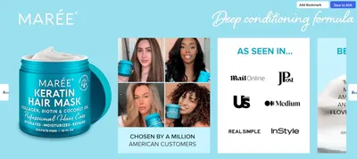 Brand Story for Amazon.com: MAREE Hair Mask for Damaged Hair