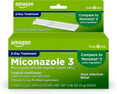 Main Images for Amazon Basic Care Miconazole Nitrate Vaginal Cream (4 Percent)