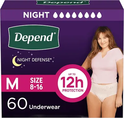 Main Images for Depend Night Defense Adult Incontinence & Postpartum Bladder Leak Underwear for Women