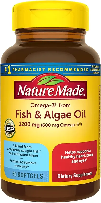 Main Images for Nature Made Omega 3 Fish Oil and Algae Oil Supplements