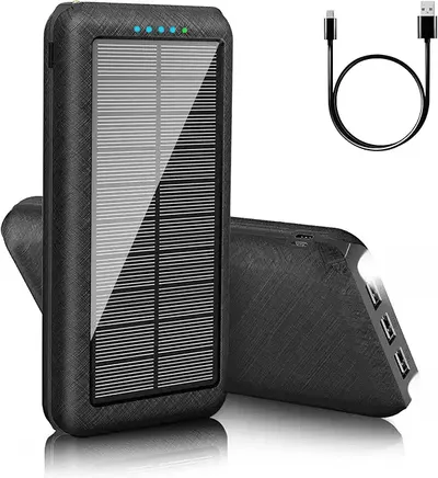 Main Images for Portable Charger Solar Charger Power Bank 26800mAh Battery Pack Camping Waterproof…