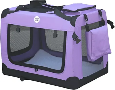 Main Images for HugglePets Foldable Fabric Pet Crate Carrier