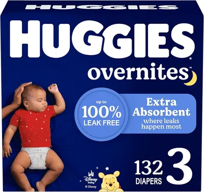 Main Images for Huggies Size 3 Overnites Baby Diapers: Overnight Diapers
