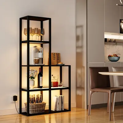Showcases how the product can be used to create a stylish and functional home bar area, appealing to customers interested in home entertaining.