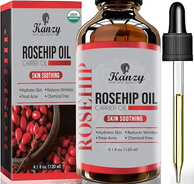 Main Images for Kanzy Rosehip Oil for Face 120ml Rosehip Oil Organic Cold Pressed Rose Hip Oil for Face…